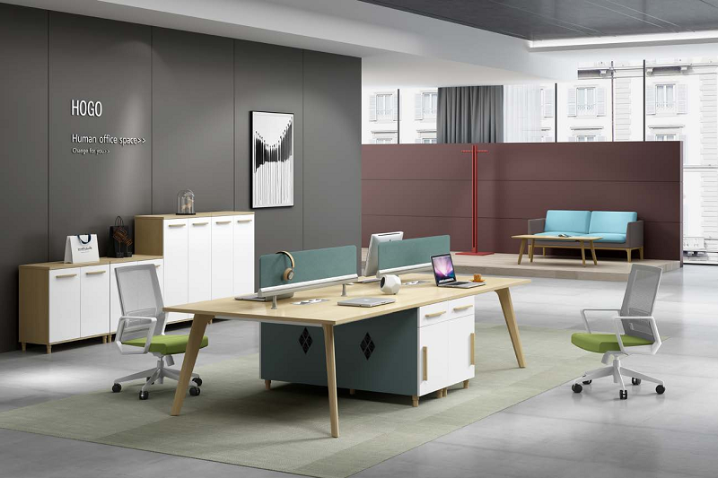 开放式对座办公区